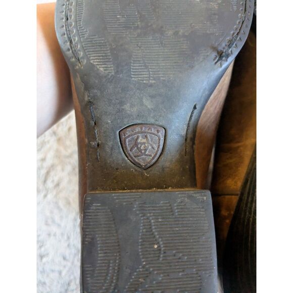 Ariat Cowboy Boots Heritage R Toe Western Boot Brown Size 6 Medium - Picture 6 of 13